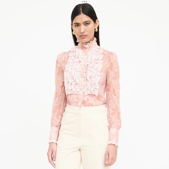NWT Zimmermann Kaleidoscope lace yoke blouse top PRICE FIRM - Picture 1 of 8